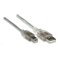 MANHATTAN Kabel USB 2.0 A-B propojovací 5m (stříbrný)