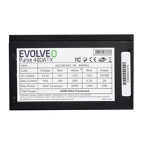 EVOLVEO Pulse 400ATX, zdroj 400W, ATX, tichý, bulk, záruka 3 roky, černý