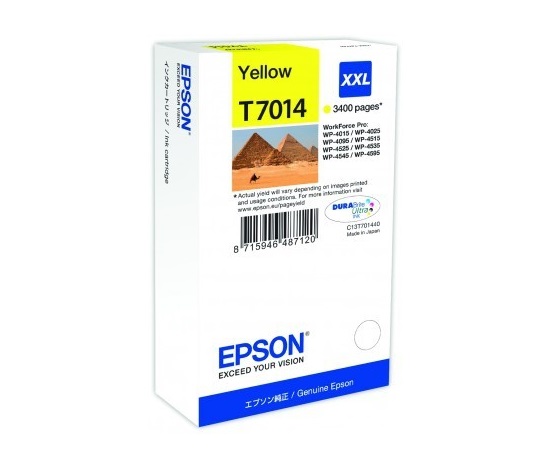 EPSON Ink bar WorkForce-4000/4500 - Yellow XXL - BAR 3400str.