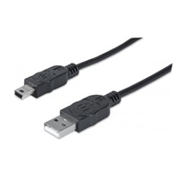 MANHATTAN Kabel USB 2.0 A-mini B propojovací 1,8m
