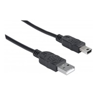 MANHATTAN Kabel USB 2.0 A-mini B propojovací 1,8m