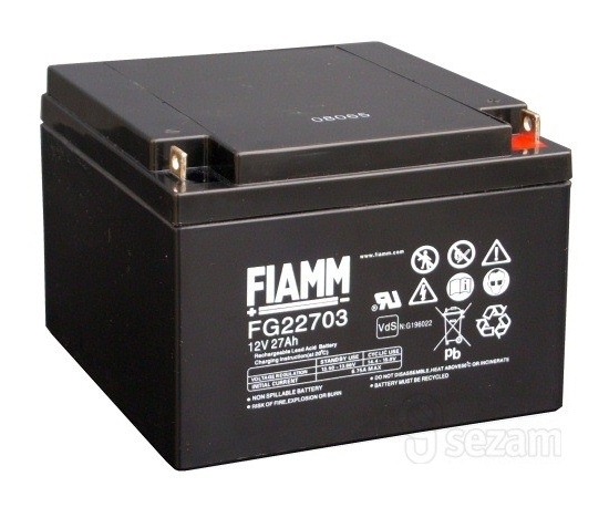 Baterie - Fiamm FG22703 (12V/27Ah - M5), životnost 5let