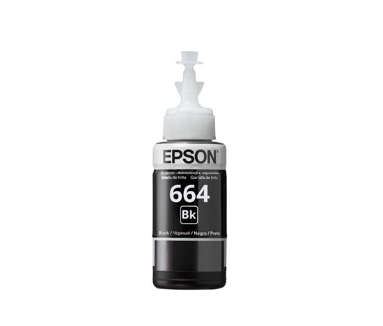 EPSON ink čer T6641 Black ink container 70ml pro L100/L200/L550/L1300/L355, ČB 4500 stran