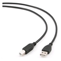 GEMBIRD Kabel USB 2.0 A-B propojovací 1,8m Professional (černý, zlacené kontakty)