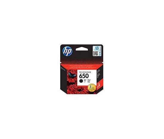 HP 650 Black Ink Cart, 6,5 ml, CZ101AE (360 pages)
