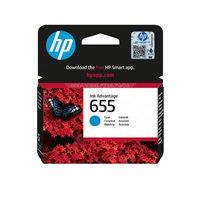 HP 655 Black Ink Cart, 14 ml, CZ109AE (550 pages)