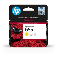 HP 655 Yellow Ink Cart, CZ112AE