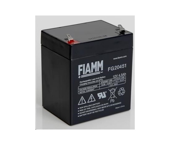 Baterie - Fiamm FG20451 (12V/4,5Ah - Faston 187), životnost 5let