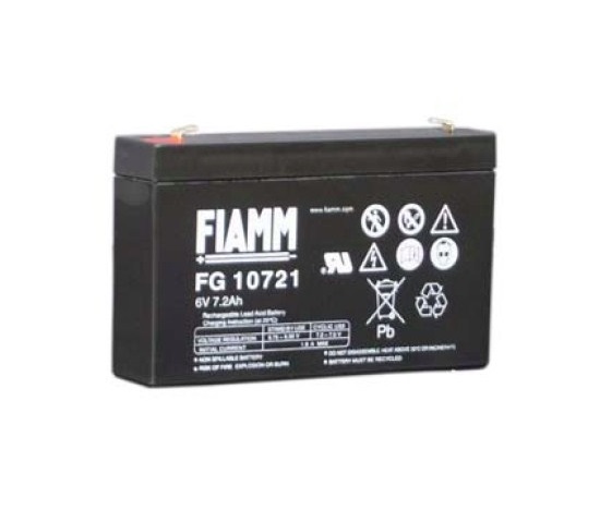 Baterie - Fiamm FG10721 (6V/7,2Ah-Faston 187), životnost 5let