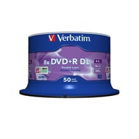 VERBATIM DVD+R(50-pack)/Double Layer/Spindle/ 8X 8.5GB Matt Silver