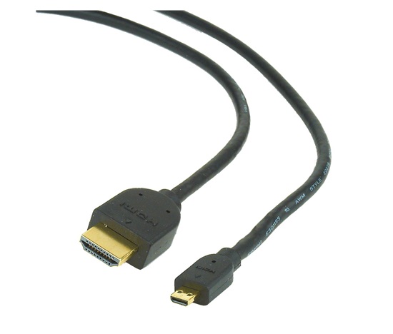 GEMBIRD Kabel HDMI-HDMI micro 3m, 1.3, M/M stíněný, zlacené kontakty, černý