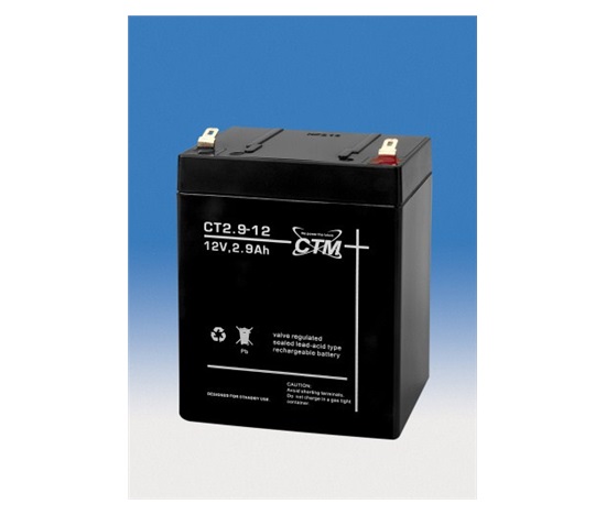Baterie - CTM CT 12-2,9 (12V/2,9Ah - Faston 187), životnost 5let