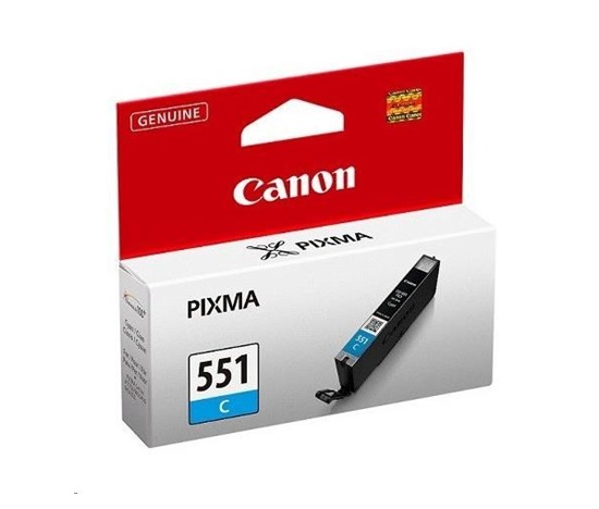 Canon CARTRIDGE CLI-551C azurová pro Pixma iP, Pixma iX, Pixma MG a Pixma MX 6850, 725, 7250, 925, 8750, 5450, 5550, 5650, 5655, 6350, 6450, 6650, 7150 a 7550 (332 str.)