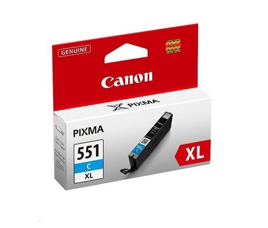 Canon CARTRIDGE PGI-551C XL azurová pro Pixma iP, Pixma iX, Pixma MG a Pixma MX 6850, 725, 7250, 925, 8750, 5450, 5550, 5650, 5655, 6350, 6450, 6650, 7150 a 7550 (695 str.)