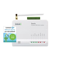 EVOLVEO Sonix - bezdrátový GSM alarm (4 ks dálk. ovl.,PIR čidlo pohybu,čidlo na dveře/okno,externí repro,Android/iPhone