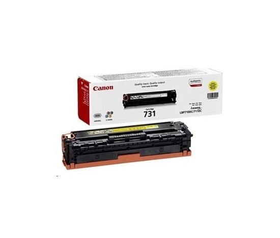 Canon TONER  CRG-731Y žlutá pro i-SENSYS LBP7100Cn, LBP7110Cw, MF623Cn, MF628Cw, MF8230Cn, MF8280Cw (1 500 str.)