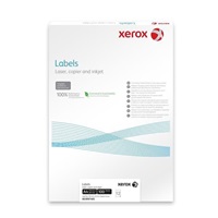 Xerox Papír - Bílé samolepicí štítky pro černobílý tisk - ostré rohy (Labels 4UP 105x148.5, 100 listů, A4)