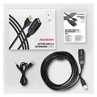 AXAGON ADR-205, USB 2.0 A-M -> A-F aktivní prodlužovací / repeater kabel, 5m