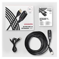 AXAGON ADR-210, USB 2.0 A-M -> A-F aktivní prodlužovací / repeater kabel, 10m