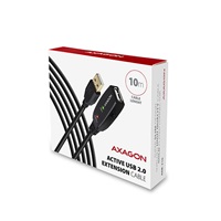 AXAGON ADR-210, USB 2.0 A-M -> A-F aktivní prodlužovací / repeater kabel, 10m