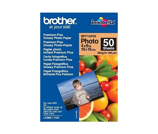 BROTHER Paper BP-71 foto lesklý 10x15/50ks