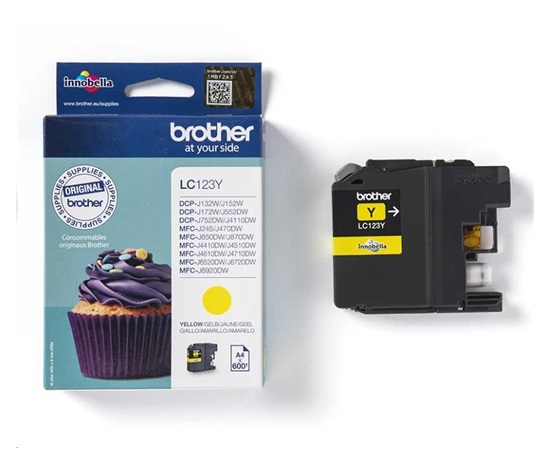 BROTHER INK LC-123Y yellow cca 600