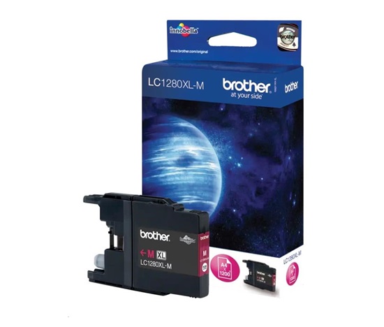 BROTHER INK LC-1280XLM, purpurový inkoust pro MFC-J6910DW, 1 200 str.