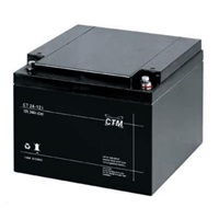 Baterie - CTM CT 12-24 (12V/24Ah - M5), životnost 5let
