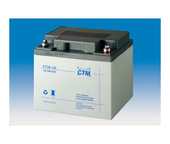 Baterie - CTM CT 12-38 (12V/38Ah - M6), životnost 5let