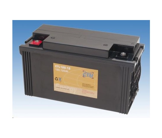 Baterie - CTM CTL 120-12 (12V/120Ah - M6), životnost 10-12let