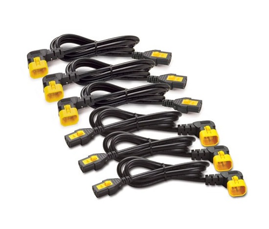 APC Power Cord Kit (6 ks), Locking, C13 to C14, (90°), 1.2m