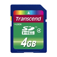 TRANSCEND SDHC Class 4 4GB