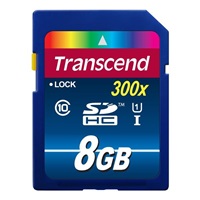 TRANSCEND SDHC karta 8GB Premium, Class 10 UHS-I, 300X