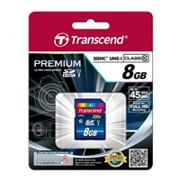 TRANSCEND SDHC karta 8GB Premium, Class 10 UHS-I, 300X