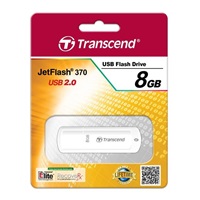 TRANSCEND Flash Disk 8GB JetFlash®370, USB 2.0 (R:13/W:4 MB/s) bílá