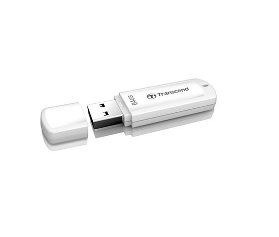 TRANSCEND Flash Disk 64GB JetFlash®370, USB 2.0 (R:16/W:6 MB/s) bílá