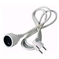 PREMIUMCORD Prodlužovací přívod 230V 3m, 1 zásuvka (M/F) bílá