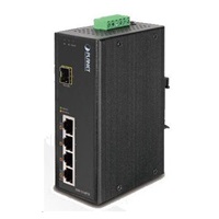 Planet switch ISW-514PTF, průmysl.verze 4x10/100+1x100BaseFX (SFP), DIN, IP30, -40 až 70°C, 12-48V