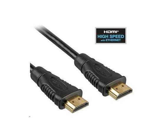 PREMIUMCORD Kabel HDMI 2m High Speed + Ethernet (v1.4), zlacené konektory