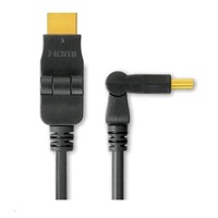 PREMIUMCORD Kabel HDMI 3m High Speed + Ethernet (v1.3), otočné zlacené konektory