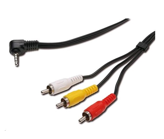 PREMIUMCORD Kabel audio/video 3,5mm Jack 4pin - 3x Cinch 1,5m (M/M)