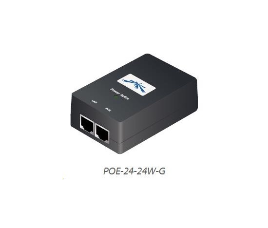 UBNT POE-24-24W-G [Gigabit PoE adaptér, 24V/1A (24W), vč. napájecího kabelu]
