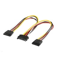PREMIUMCORD Kabel SATA napájecí (Y) k HDD (2xF/1xM, 16cm, rozdvojka)
