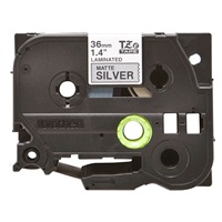 BROTHER TZEM961 - kazeta TZ šířky 36mm, laminovaná TZE-M961, stříbrná matná/černé písmo