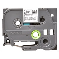 BROTHER TZE145 - kazeta TZ šířky 18mm, laminovaná TZE-145, průsvitná/bílé písmo