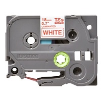 BROTHER TZE242 - kazeta TZ šířky 18mm, laminovaná TZE-242, bílá/červené písmo