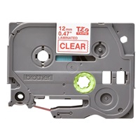BROTHER TZE132 - kazeta TZ šířky 12mm, laminovaná TZE-132, průsvitná/červené písmo