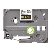 BROTHER TZE334 - kazeta TZ šířky 12mm, laminovaná TZE-334, černá / zlaté písmo - gold