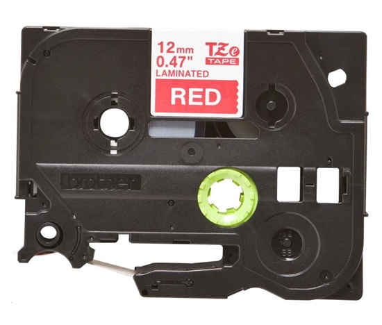 BROTHER TZE435 - kazeta TZ šířky 12mm, laminovaná TZE-435, červená/bílé písmo