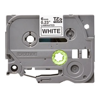 BROTHER TZE211 - kazeta TZ šířky 6mm, laminovaná TZE-211, bílá/černé písmo